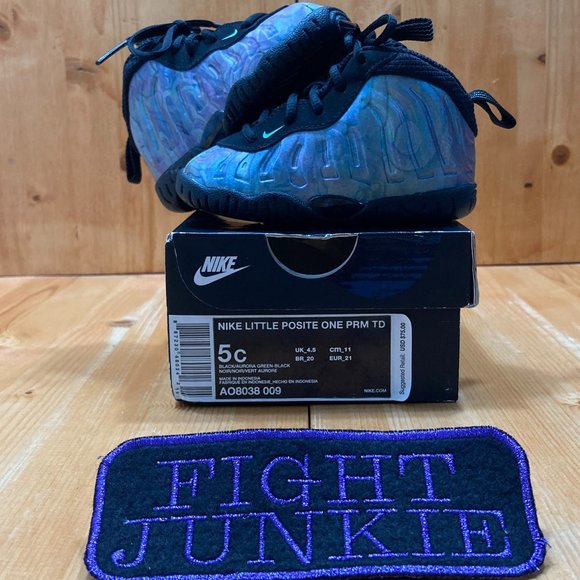 NEW! HTF RARE Nike LITTLE POSITE ONE PRM TD ABALONE Kids 5C Shoes Sneakers - Picture 1 of 11